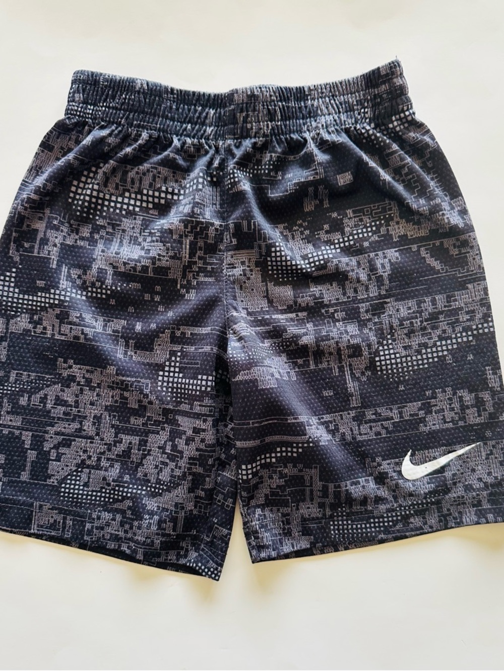 Nike Black and Gray Digital-Print Shorts